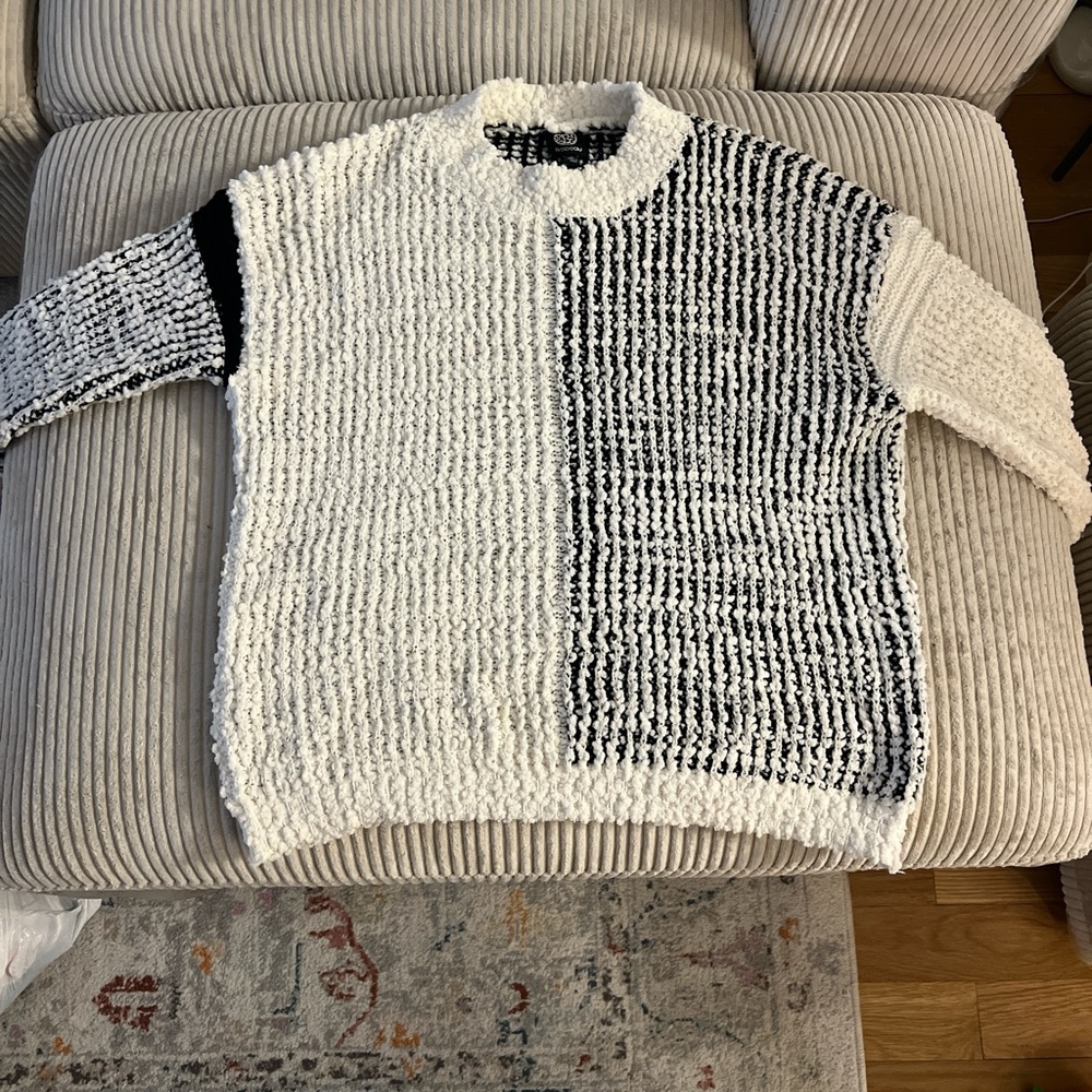 Black and white sweater, very soft